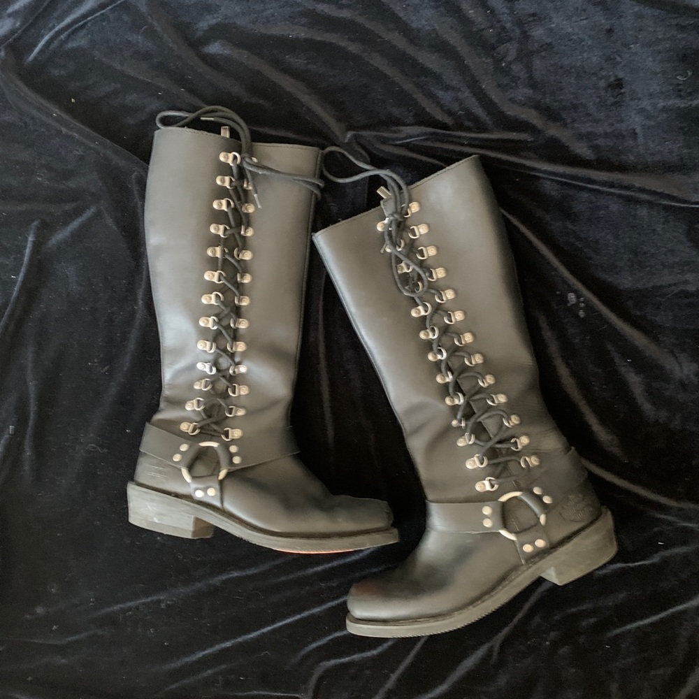 Harley Davidson Lace Up Tall Riding boots
